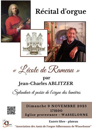 Recital d’orgue le Dimanche 9 novembre 2025 à 17h 